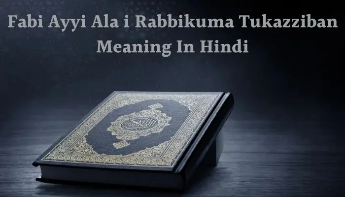 Fabi Ayyi Ala i Rabbikuma Tukazziban Meaning In Hindi